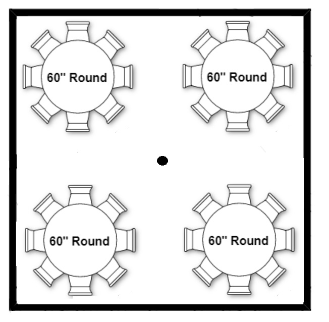 20x20 Party package layout