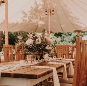 Table with flowers