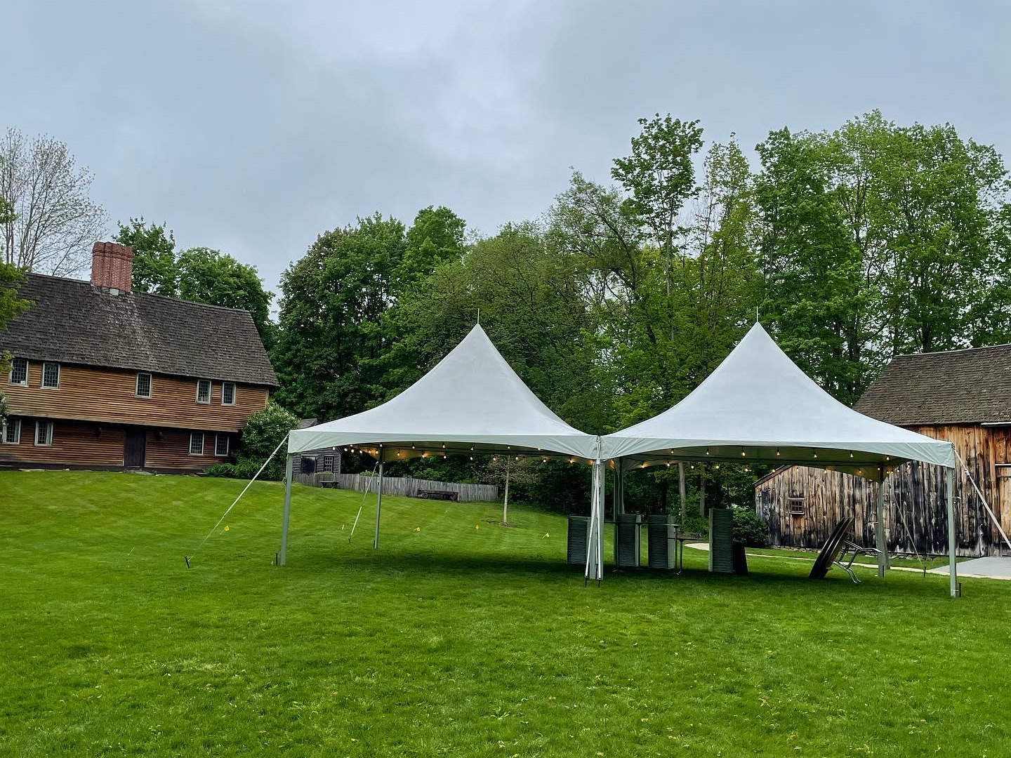 Double high peak frame tents